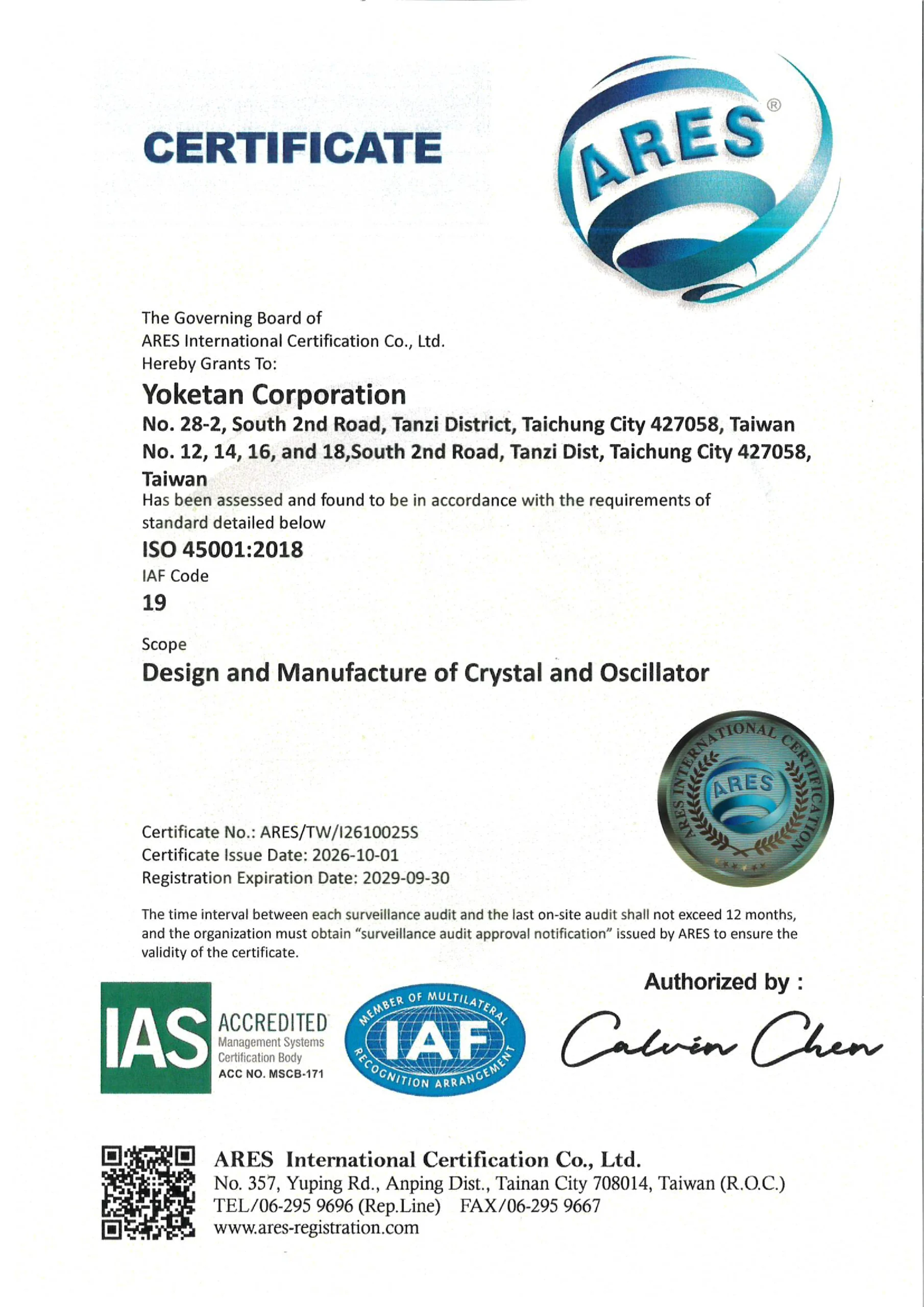 ISO 45001:2018